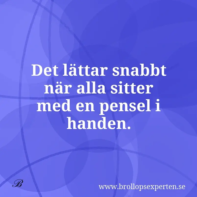 Det lättar snabbt när alla sitter med en pensel i handen.