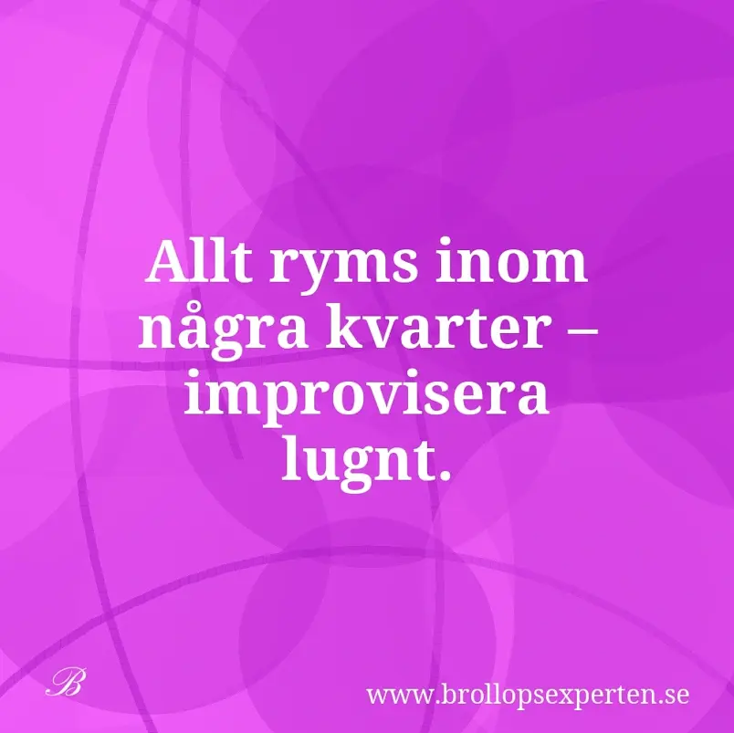 Allt ryms inom några kvarter – improvisera lugnt.