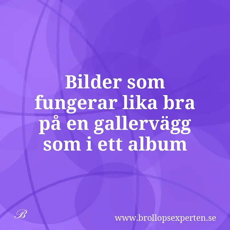Bilder som fungerar lika bra på en gallervägg som i ett album