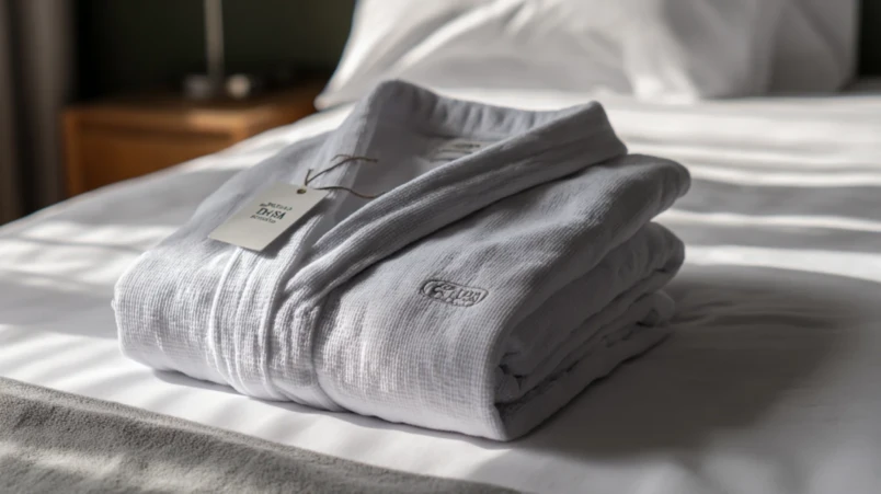 Presenttips till bomullsbröllop: fint sänglinne i egyptisk bomull och broderad morgonrock