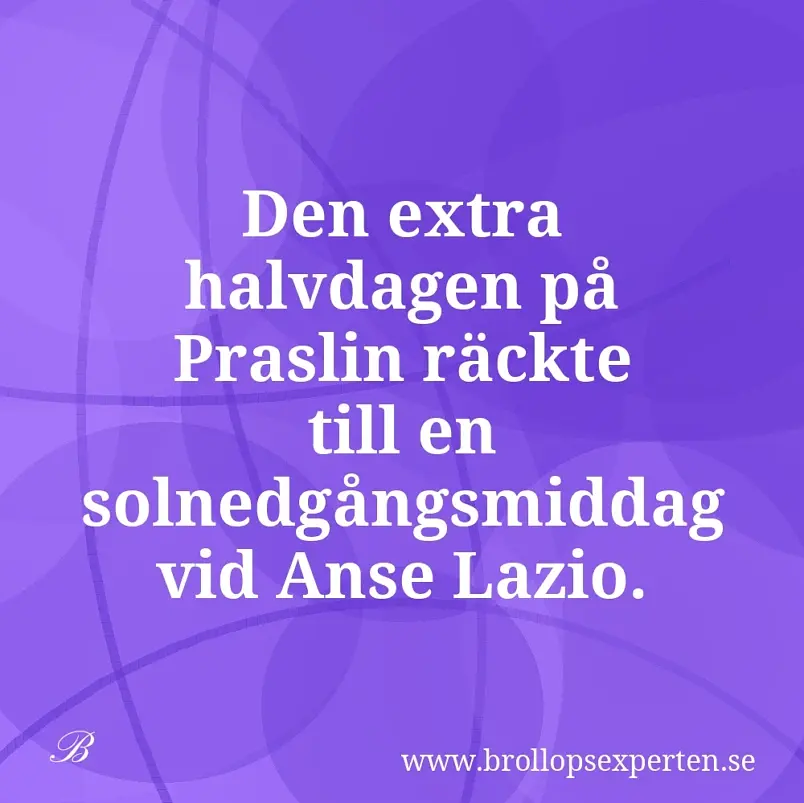 Den extra halvdagen på Praslin räckte till en solnedgångsmiddag vid Anse Lazio.