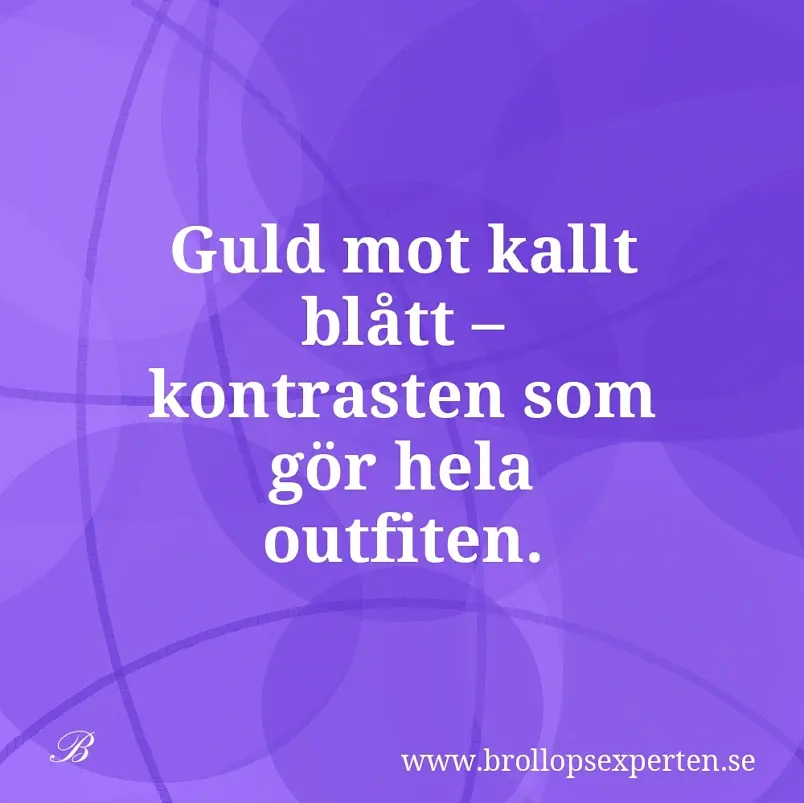 Guld mot kallt blått – kontrasten som gör hela outfiten.