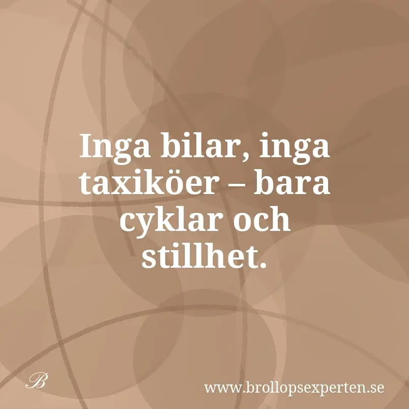 Inga bilar, inga taxiköer – bara cyklar och stillhet.