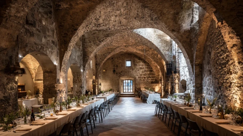 Bröllopsmiljö på Österlen med havsutsikt och grönt landskap nära Simrishamn