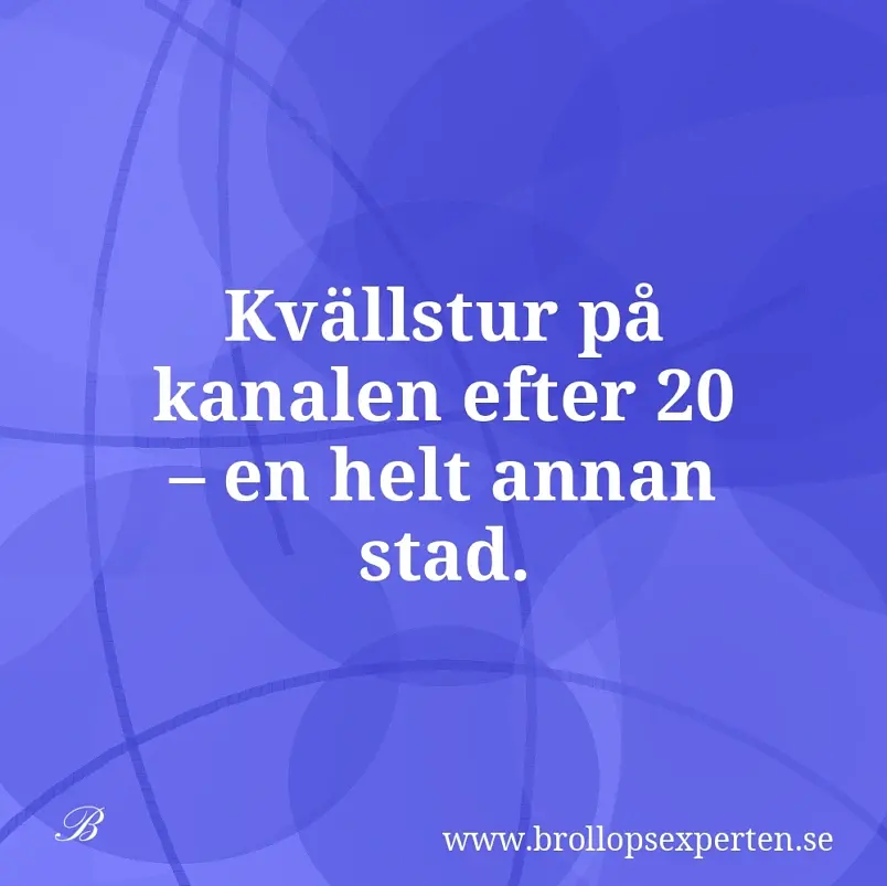 Kvällstur på kanalen efter 20 – en helt annan stad.