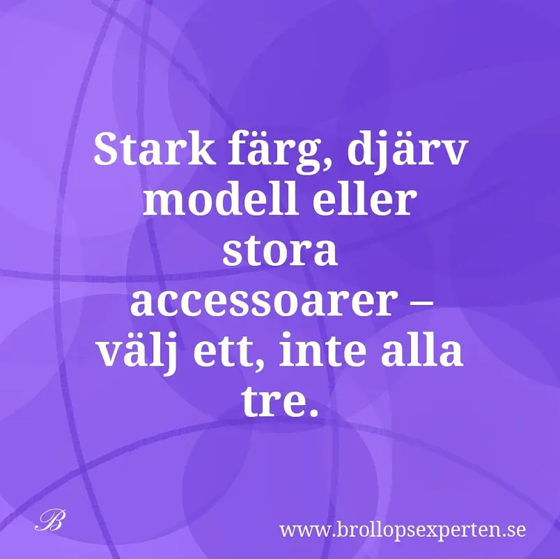 Stark färg, djärv modell eller stora accessoarer – välj ett, inte alla tre.
