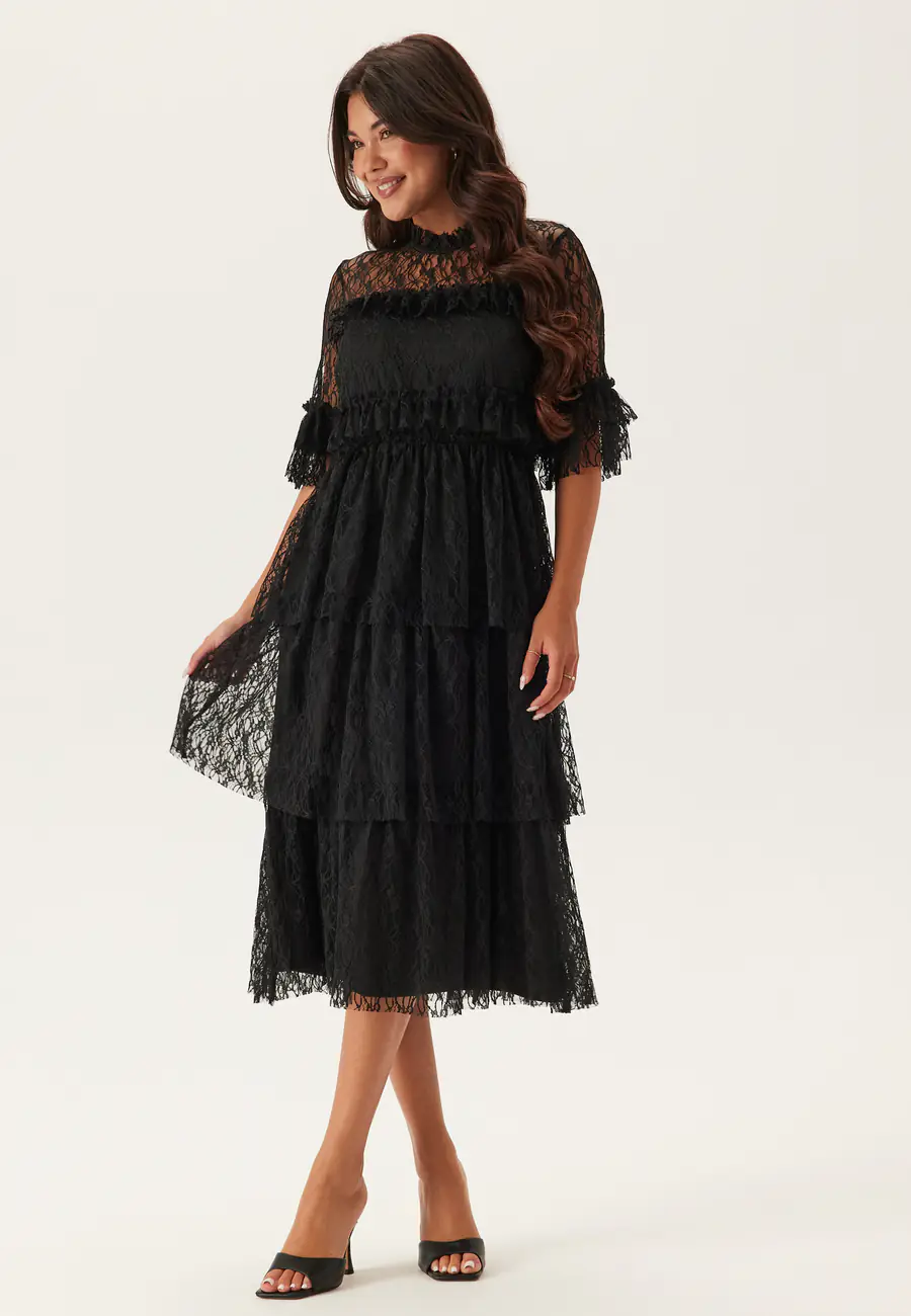 Frill Lace Midi Dress till bröllop