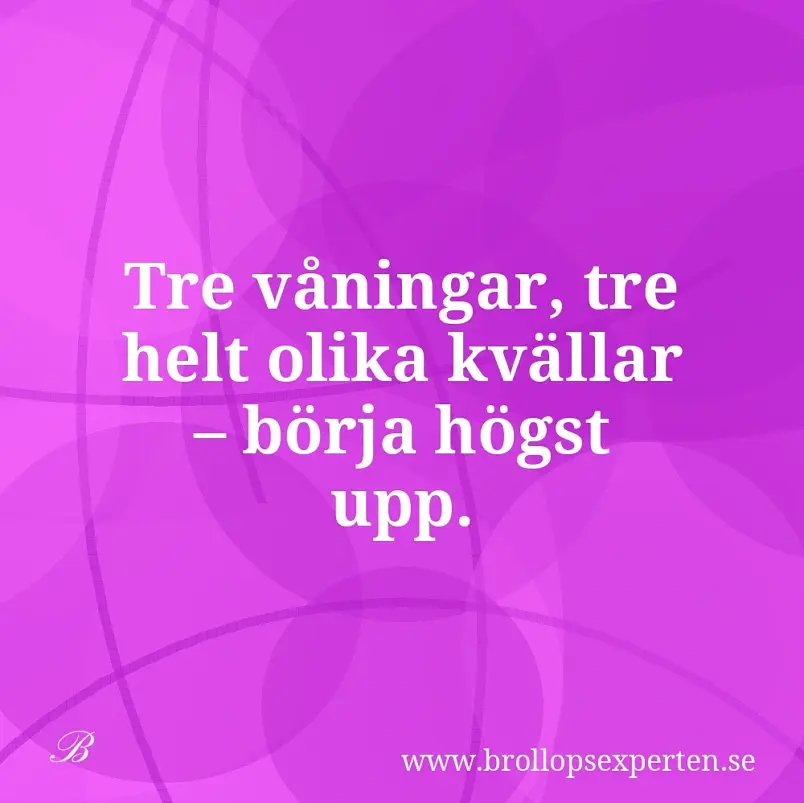 Tre våningar, tre helt olika kvällar – börja högst upp.