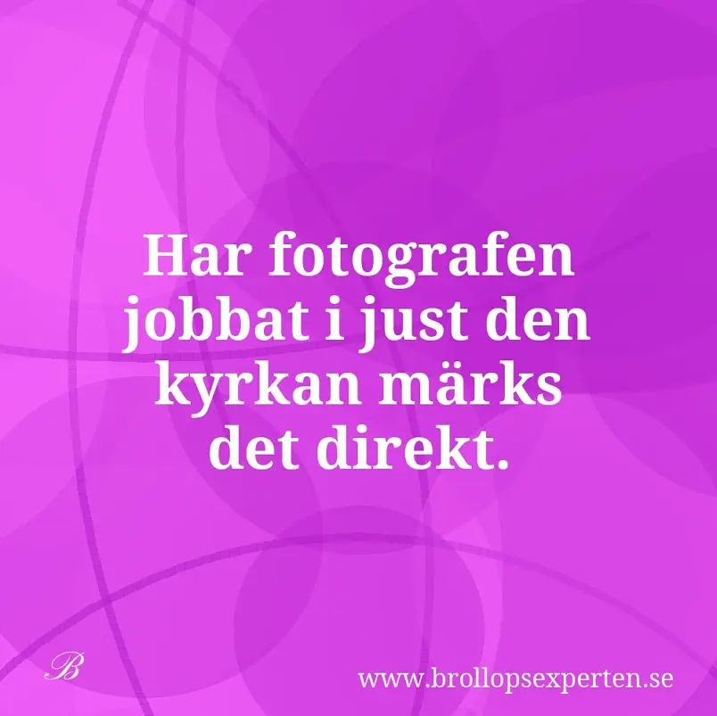 Har fotografen jobbat i just den kyrkan märks det direkt.