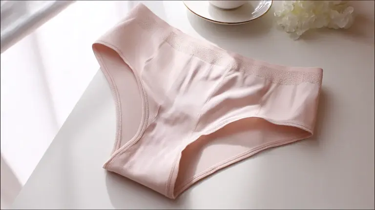 Sömlös shapingtrosa i hudfärg bredvid vit bröllopsklänning