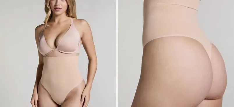 Sömlös string med hög midja för tunna bröllopstyger